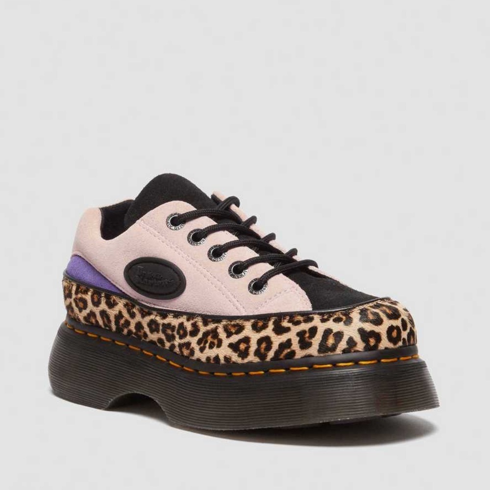 Dr. Martens Buzz 5-Eye Leopard and Suede Platform Shoes. Sz: 9